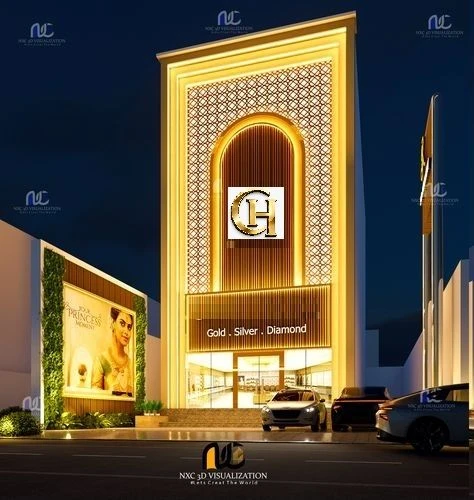 Jewellery showroom front elevation with the Canny Heads logo: gold, silver and diamond